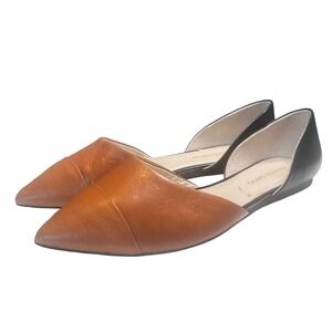 Franco Sarto Hawk Leather Pointed Toe Flats Size 9M Classic Minimalist Career